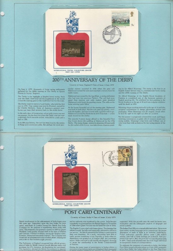 British, Royal International Gold Collection of First Day Covers, 41 Different