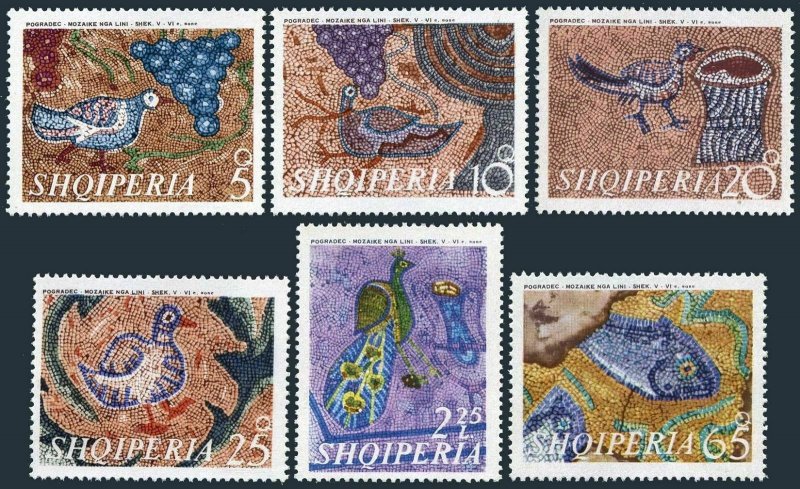 Albania 1301-1306,MNH.Michel 1429-1434. Mosaics 5-6th Century,1970.Pogrades.