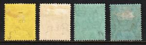 LEEWARD ISLANDS —SCOTT 51//55 (SG 51//55)— 1912-22 KGV ISSUES — MH — SCV $32.15