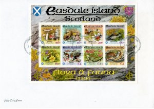 Easdale (local) 1998 4 values gold overprint FDC