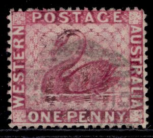 AUSTRALIA - Western Australia QV SG103, 1d carmine-pink, FINE USED.