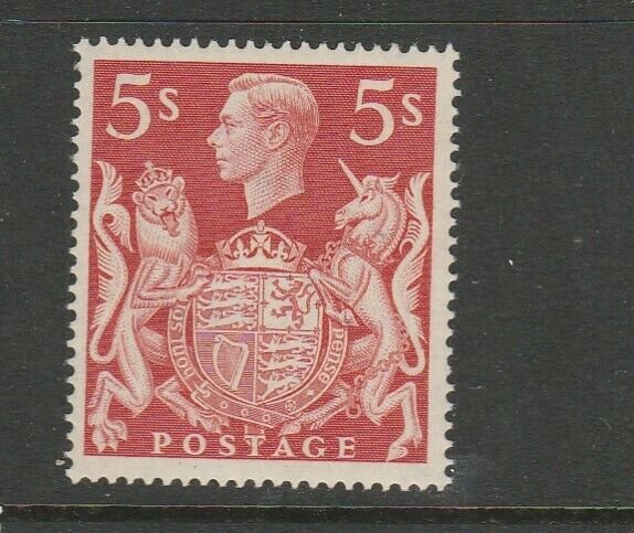 GB GV1 1939/48 High Values 5/- red UM/MNH SG 477