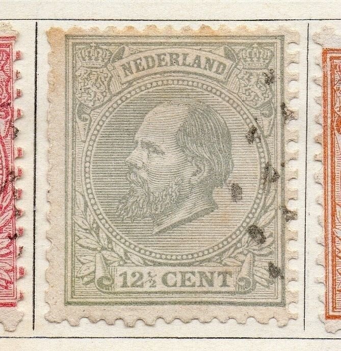 Holland 1872 Early Issue Fine Used 12.5c. 098985