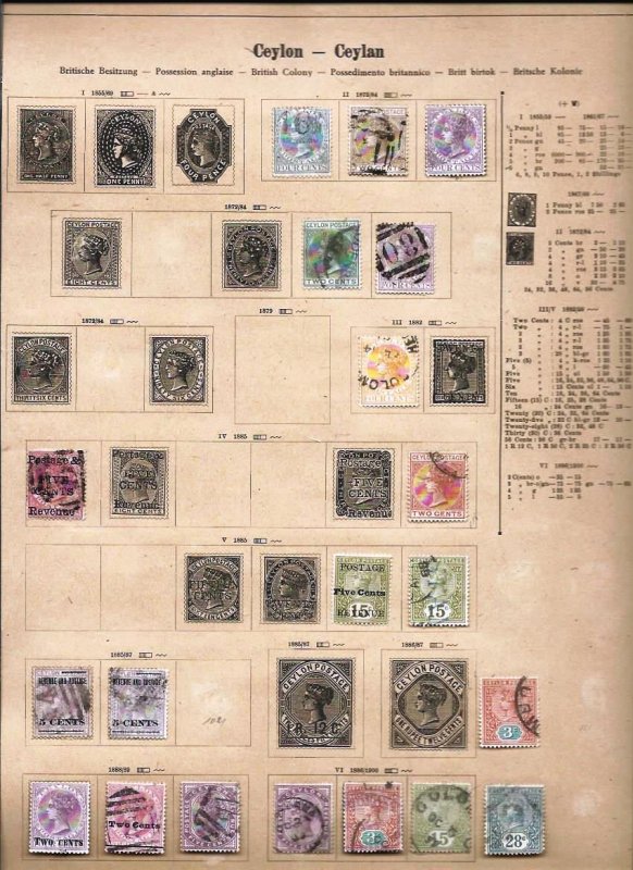 India  /  Ceylon / Philippines   old big  lot   used