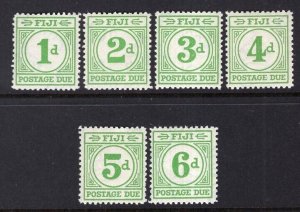 Fiji 1940 Postage Due Short Set to 6p Mint LH #J12-17 CV$116