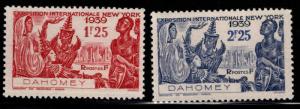 Dahomey Scott 111-112 NY Worlds Fair set MH* 1939