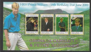 GRENADA SG2797a 2000 21st BIRTHDAY OF PRINCE WILLIAM  MNH