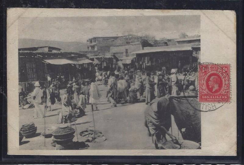 SOMALILAND COVER (P0312B) 1933 KGV 1A ON PPC TO USA