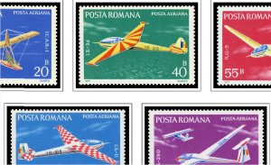 COLOR PRINTED ROMANIA AIRMAIL 1928-2000 STAMP ALBUM PAGES (56 illustrated pages)