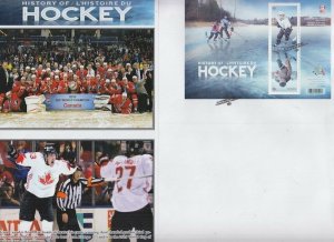 CANADA # 3039.02 - CANADA's HISTORY of HOCKEY on SUPERB FIRST DAY COVER # 2