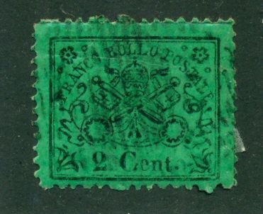 Italy - Roman States 1868 #19 U SCV(2024)=$90.00