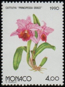 Monaco 1709 - Mint-NH - 4fr Princepessa Grace Orchid (1990) (cv $1.90)