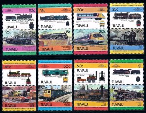 [63489] Tuvalu 1984 Steam Locs - Trains - Railways  MNH