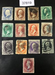 MOMEN: US STAMPS  #146-155 COMPLETE SET USED $1,500 LOT #37819