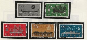 NORWAY Sc 382-86 LH issue of 1960 - OLD SHIPS 