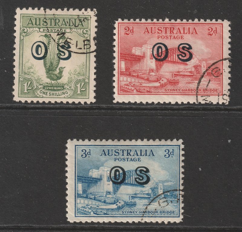 Australia  x later commems with OS overprints