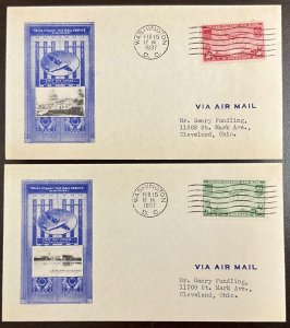 C21-C22 2 Ioor cachets 20 c and 50 c China Clipper FDCs 1937