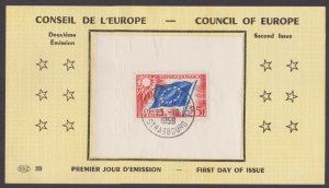 FRANCE - 1958 COUNCIL OF EUROPE (2nd issue) / FLAG - FD CARD