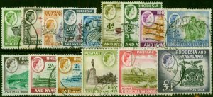 Rhodesia & Nyasaland 1959-62 Set of 15 SG18-31 Fine Used