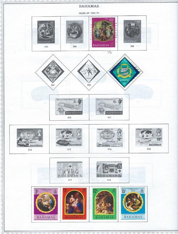 Bahamas. Mounted album pages [m/u]