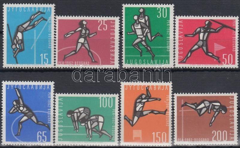 Yugoslavia stamp Athletics Championships set MNH 1962 Mi 1016-1023 WS172724