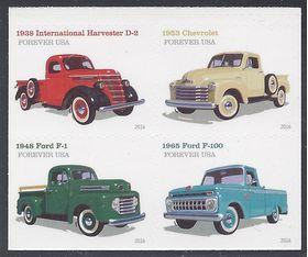 #5101-5104 (47c Forever) Pickup Trucks Header Block/4 2016 Mint NH