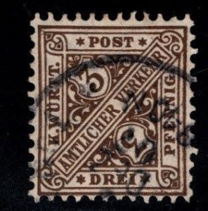 Wurttemberg Scott o121 Used official stamp