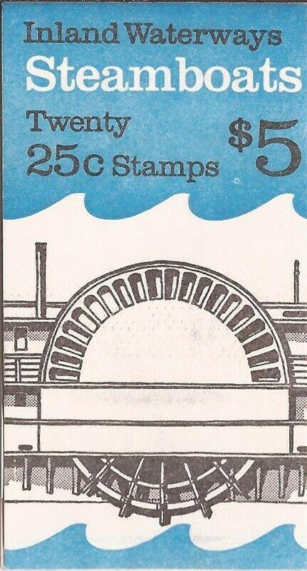 US Stamp - 1989 Steamboats - Booklet Pane of 20 Stamps - Scott #BK166