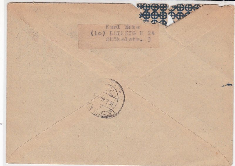 Grossraschen 1946 Multiple Stamps Cover ref 22162 