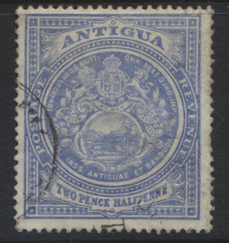 Antigua - Scott 34 - Seal of Colony -1908 - VFU - 2.1/2p Stamp - WMK - 3