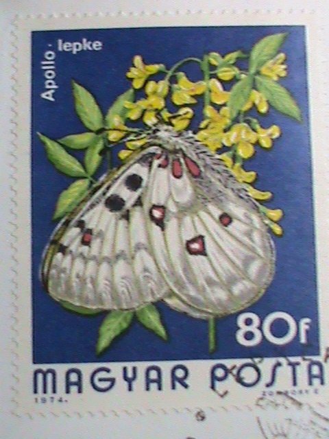 HUNGARY-FDC COVER-1974-SC#2317 COLORFUL BEAUTIFUL LOVELY BUTTERFLIES LARGE MNH