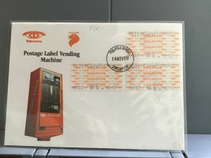 Singapore 1988 Postal Label Vending Machine stamps cover  R29346