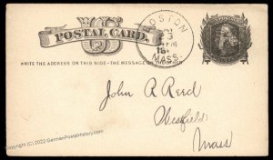 USA 1800s Boston Mass Negative Letter A Fancy Cancel Cover 94974