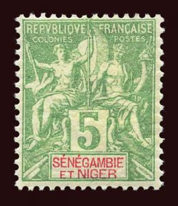 SENEGAMBIA & NIGER Scott #4 1903 Navigation & Commerce unused HR