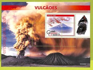 B0464 - GUINE-BISSAU - MISPERF ERROR Stamp Sheet - 2022 - Geology, Volcanoes-