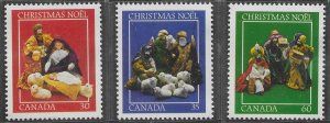 Canada #973-975 Christmas Noel 1982.  Nativity, Shepherds, Wise Men.  Nice