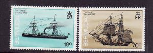 Bermuda-Sc#545-6- id7-unused NH set-Shipwrecks-1988-         