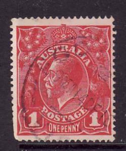 Australia-Sc#21- id7-used 1p red-KGV-1914-24-