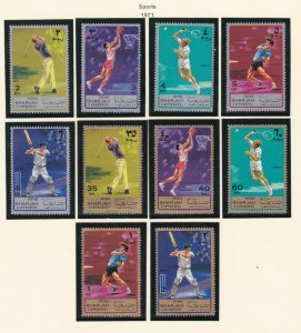 Sharjah # MI864-873, Various Sports, Mint NH