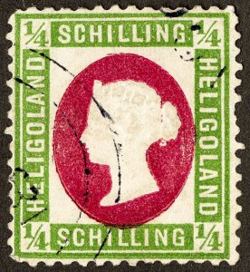 Heligoland Stamps # 8 Used F-VF Nibbled Perfs Scott Value $3,000.00