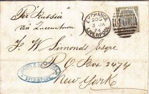 1874, Liverpool,England to New York, NY, See Remark (37482)