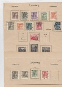 Luxembourg Stamps on Album Page Ref: R6866