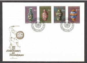 Liechtenstein # 545 - 548 Chinese Vase FDC - I Combine S/H