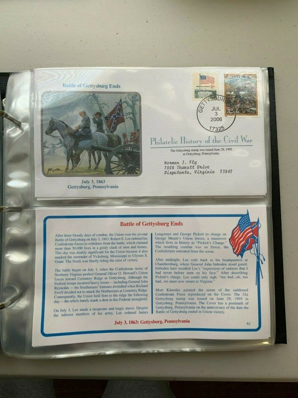 Philatelic History Civil War cover battle of Gettysburg ends