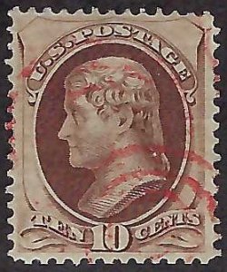 US Scott #150 Used VF with red cancel