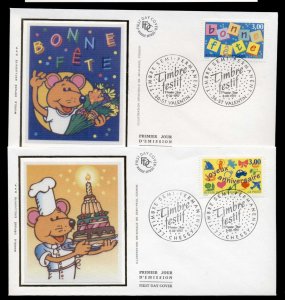 France 1997 Happy Holiday 2x FDC