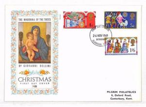 GB FDC *BETHLEHEM* Postmark PILGRIM First Day Cover CHRISTMAS Wales 1969 AV316 