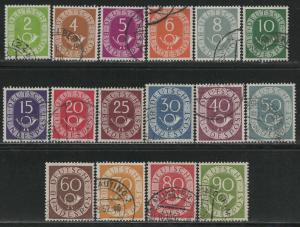 Germany Bund Scott # 670 - 685, used, cpl set
