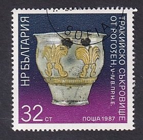 Bulgaria   #3243   cancelled  1987  artifacts   32s