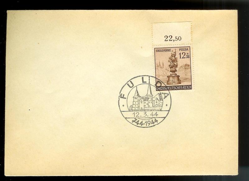 GERMANY Cover Sc#B270 Fancy Cancel Fulda 1944